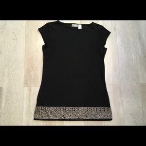 Sexy Little Black Top (with side slits in hemline)